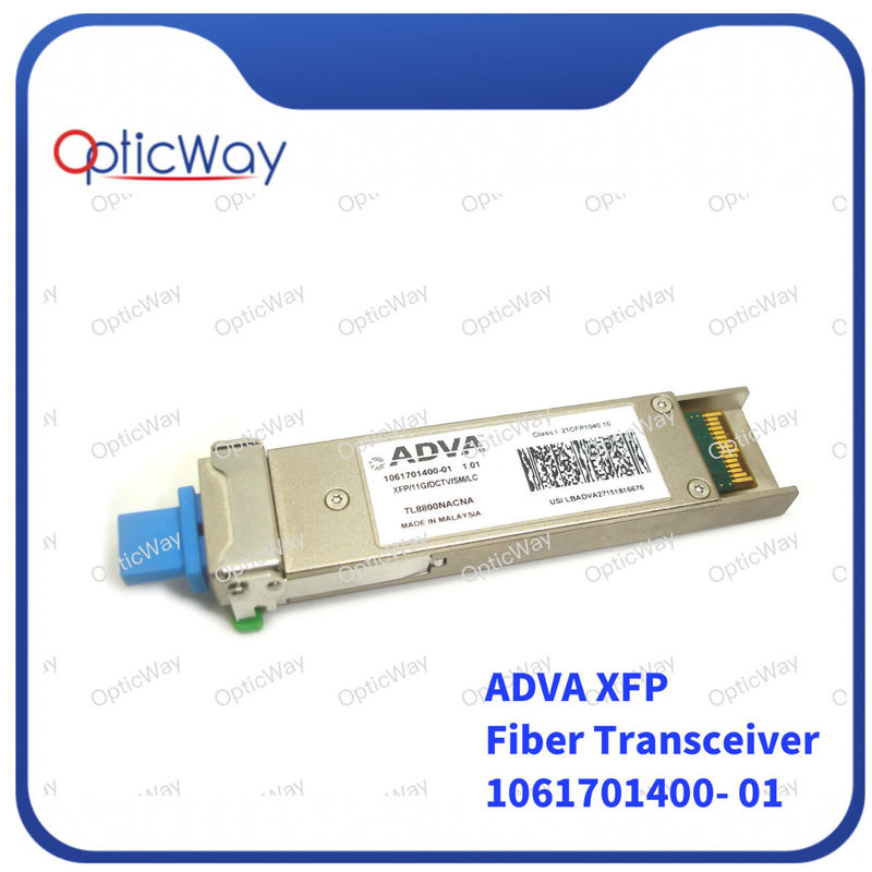 Modulo óptico LC XFP sintonizável 11G / DCTV / SM / LC DWDM C Band 80km SMF